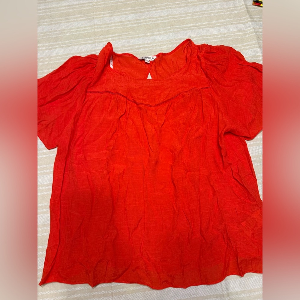 Nanette Lepore Bright Red Blouse